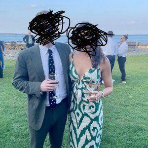 Green Ocean Cotton Midi-Dress Johanna Ortiz